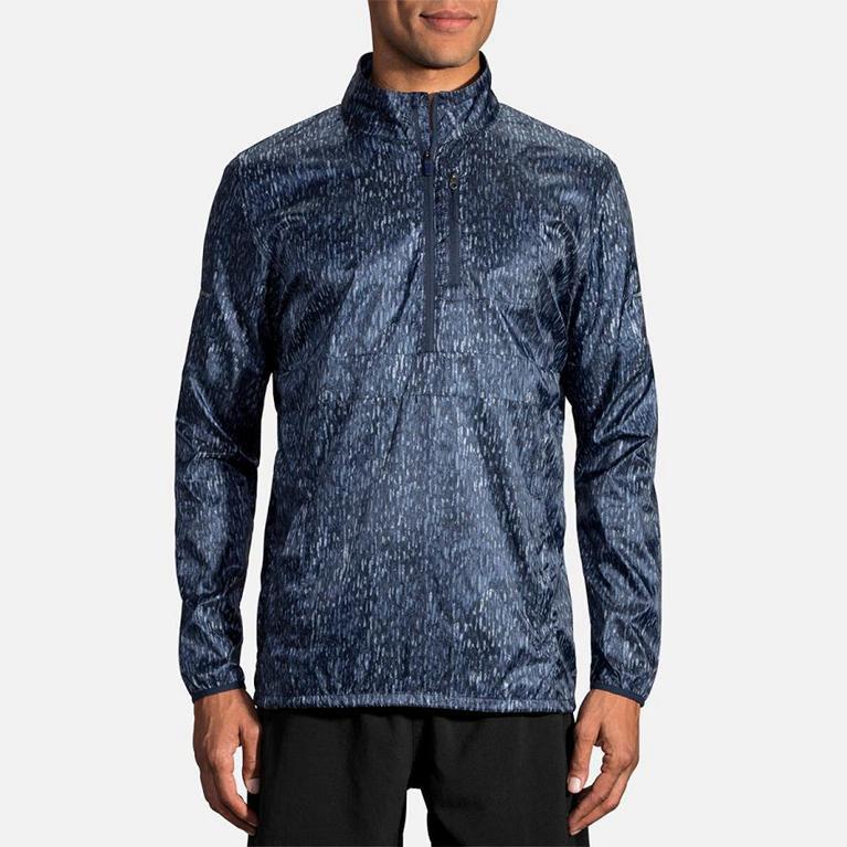 Brooks LSD Pullover Running Jackets - Men's - Blue (12590-DAPC)